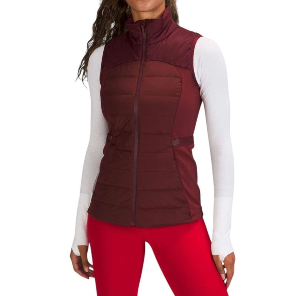 Lululemon Down For It Vest Red Merlot